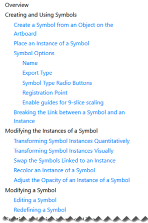 Illustration of the Page Outline at the top right of each page.