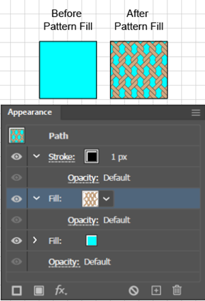 Two fills with blend mode (multiply) applied