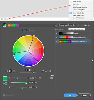 How to Edit a Color Rule with the Color Wheel in Adobe Illustrator.