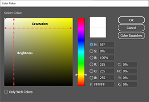 How the Adobe Illustrator Color Picker Specifies 3 Color Dimensions.