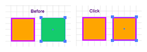 Illustration of how to use the Select the Destination and Click the Source Method of Copying Attributes