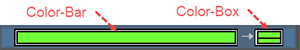 Color-Bar and Color Box of a row in the Assign panel