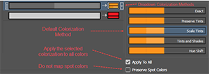 Colorization Methods dropdown and Options