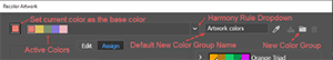 Harmony Rule Area of the Recolor Artwork panel.