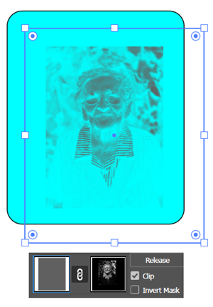 Example of an Opacity mask with Clip using the Clip Option