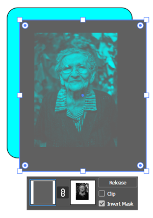 Example of an Opacity Mask with Invert Mask Option enabled.