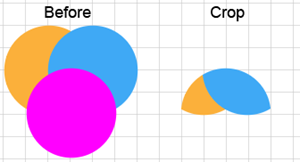 Screen shot of the Expanded result of a Pathfinder Crop operation