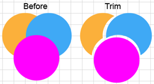 Screen shot of the Expanded result of a Pathfinder Trim operation.