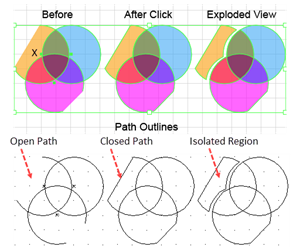 Example showing how the Shaper Builder 'Consider Open Filled Path as Closed' Option works..