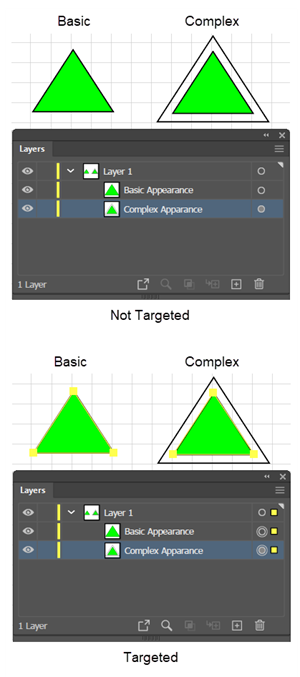 Example of Target Circle StatusIndicators