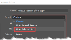 Illustration of where to find the Fit to Selected Art option.