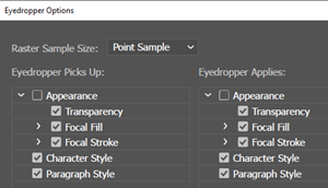 Illustration of Options Setup for Sampling Colors from an Image