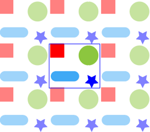 Example of a Simple Pattern where all the Art fits on a single tile. 