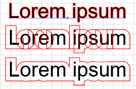 Illustration of how to make an offset border around Text using the Offset Path and the Pathfinder Add commands.