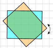 Illustration of how to Rotate an object visually using the Bounding Box controls.