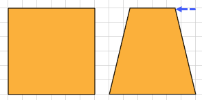 Illustration of making a Perspective Distortion with the Free Transform tool.