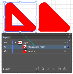 Drawing a Compound Path with the Blob Brush Tool in Adobe Illustrator.