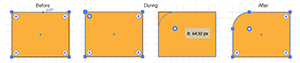 Change the curvature of only selected Corner Widgets using the Direct Selection tool in Adobe Illustrator.