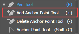 Screen shot of the Add Anchor Point</em> Tool button