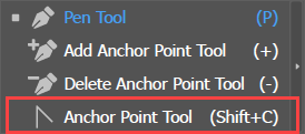 Screen shot of the Anchor Point Tool button