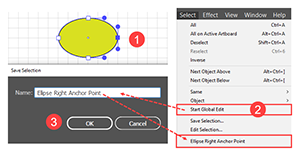 Illustration showing how to save and reuse a Selection.